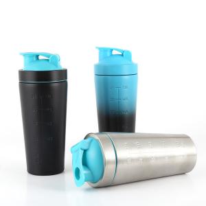 Quality Insulation Protein Shaker Stainless Steel Drink Bottles Gradient Powder Coating wholesale