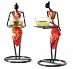 Creative Characters Chinese Etiquette Tea Holder for Home Decoration
