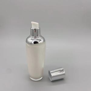 Quality 80ml Oval Cylinder Plastic PS Skin Toner Bottle Cosmetic Packaging wholesale