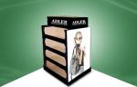 Four Shelf Double - face - show cardboard floor display stands for Lady Bag