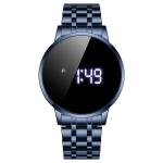 44mm Waterproof Digital Watch Round Shape LED Screen Water Resistant 3ATM Chrono