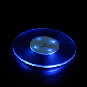 Quality Transparent Round LED Coaster For Table Centerpieces, Weddings, Birthdays, KTV ,Night Club wholesale
