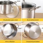 Good Quality Cookware 401 Stainless Steel Pots 28 CM Stock Pots Big Steam Pots