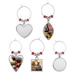 Fashion Sublimation Blank Wine Glass Charm Wine Glass Markers for sublimation
