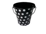 Recyclable Tin Bucket Small Metal Buckets Christmas Tin Buckets with Handle CYMK