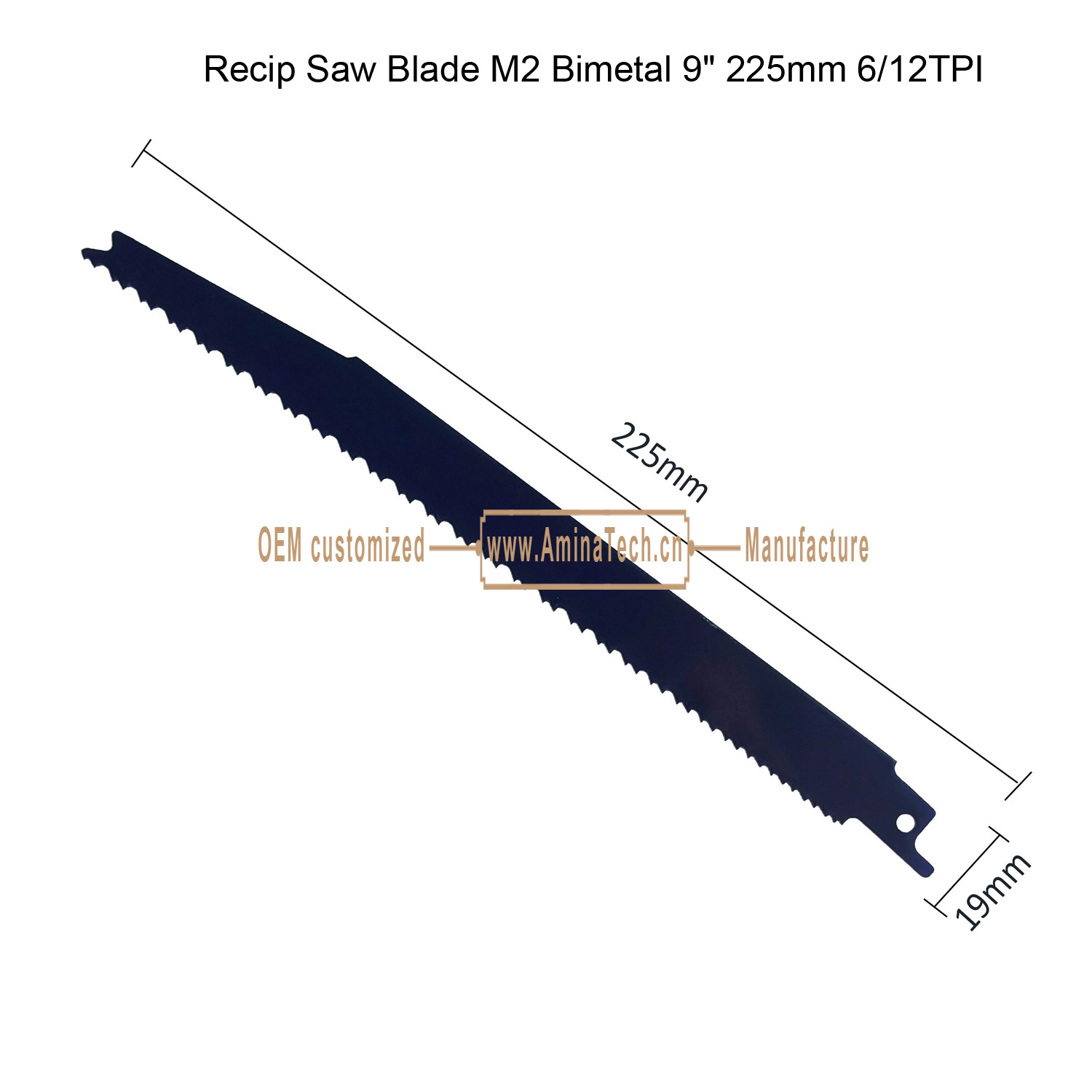 Recip Saw Blade M2 Bimetal 9" 225mm 6/12TPI ,Reciprocating ,power Tools