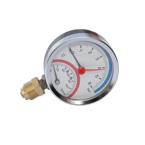 Quality ABS Case 80mm Dual Scale Pressure Temperature Gauges 10 Bar 1/2'' BSP wholesale