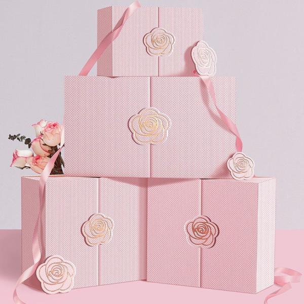 Magnetic Closure Custom Luxury Rigid Cardboard 2 Two Piece Side Open Double Door