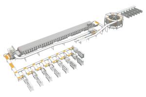 Quality Flip Over Depanner Chicken Floss Cake Automatic Cake Production Line wholesale