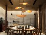 Chinese Hand Knitted Bamboo Pendant Lights Weaving Hanging Lamp Garden Restauran