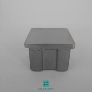 Quality 40X40mm Satin Finish Handrail End Caps For Stainless Steel 316L Square Tubes wholesale