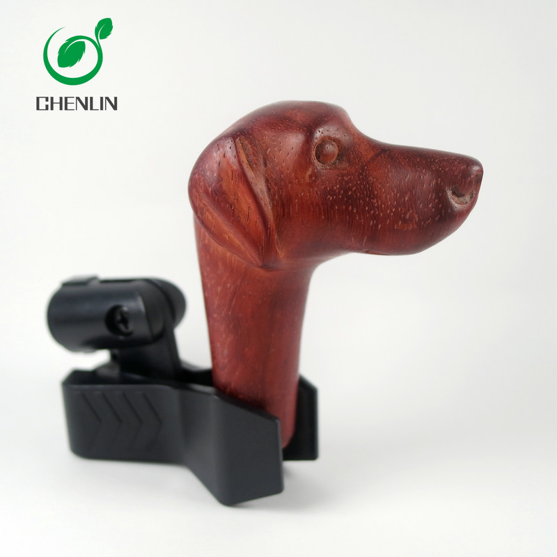 Carving Cat Wooden Umbrella Handle No Burrs SGS Certificated