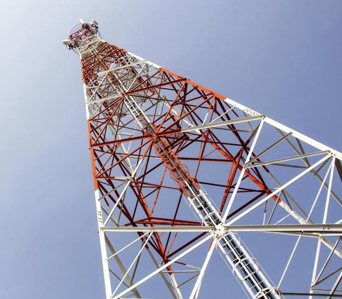 High Strength Corrosion Resistant Single Tube Tower Supports 4G 5G Equipment Modular Design Adapts To Multiple Scenarios And Fast Installation