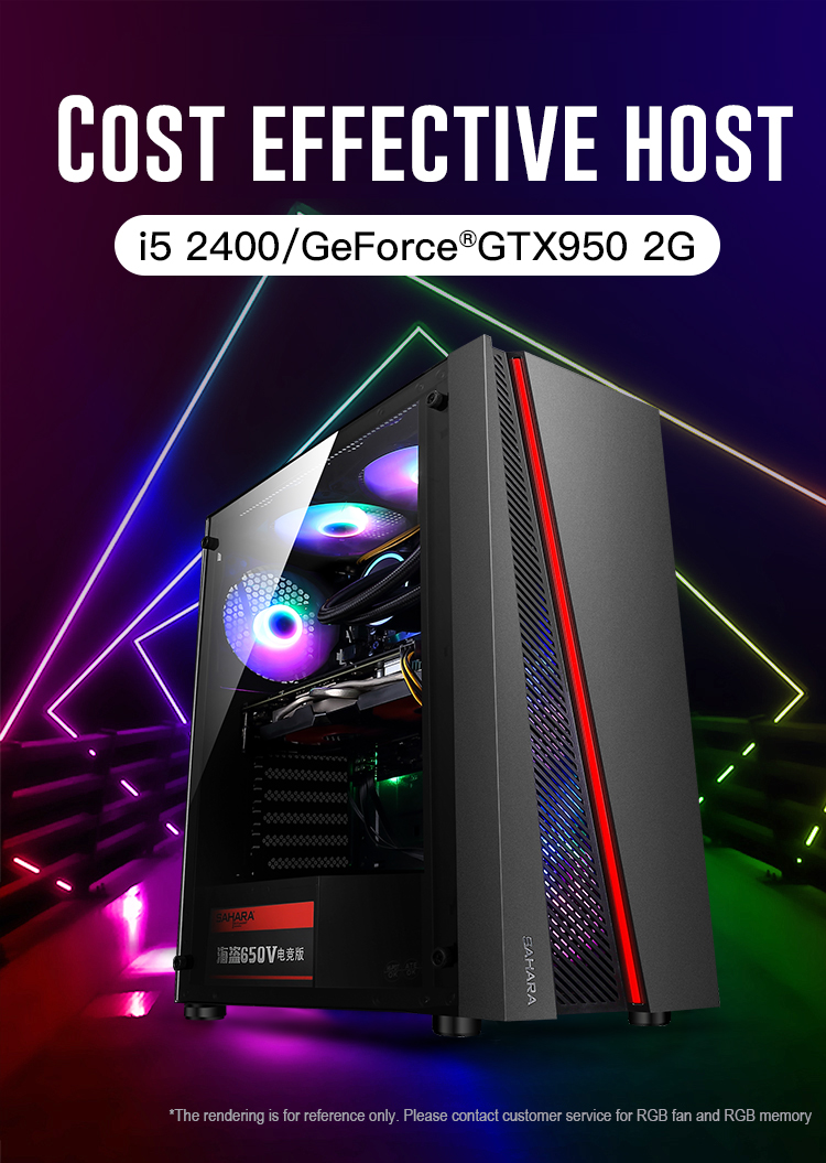B75 Motherboard Gaming Desktop Computers Core I5 2400 3470 CPU 250W Power Supply