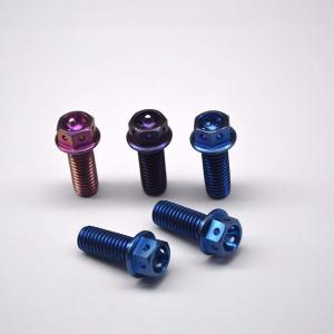 Quality DIN6921 Factory Direc Anodized M8x30mm Flange Bolt Hex Flange Head Titanium Bolt Automotive Flange Bolts wholesale