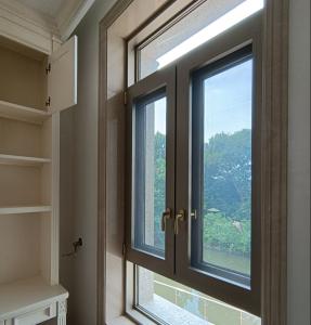 China Double Glazed Aluminum Swing Window Customized Swing Glass Window on sale