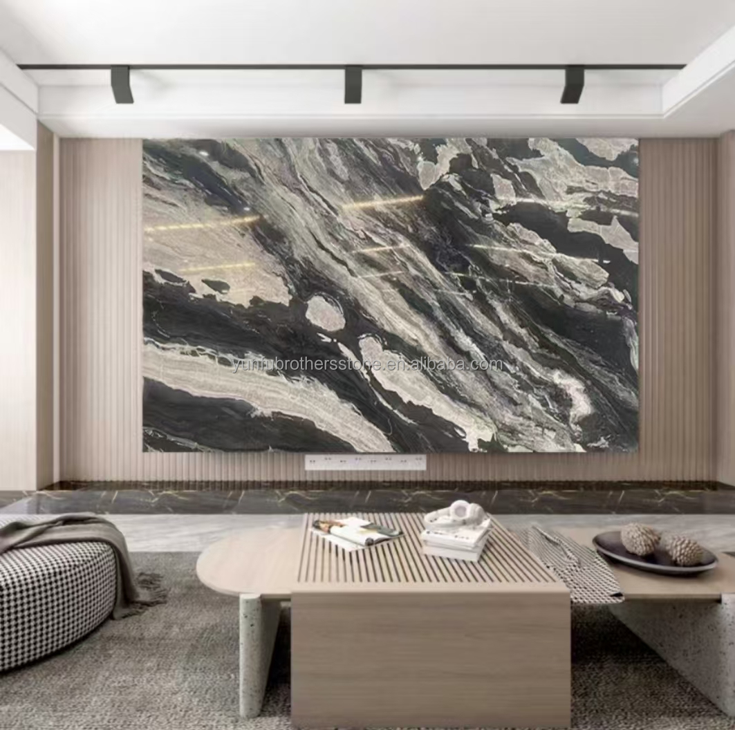 Modern Cosmic Black Granite Polished for Interior Kitchen Counter Tops and Wall Panel