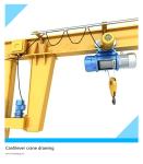 BZ 3T cantilever crane, cantilever crane for lifting materials, rotary crane and