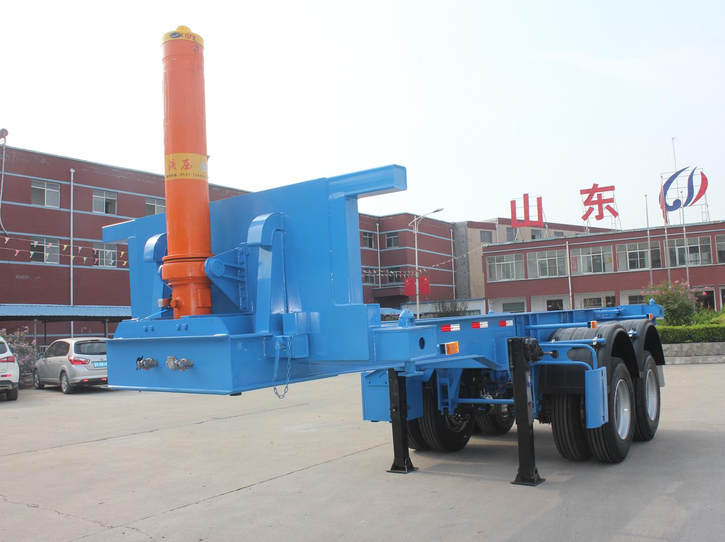 35-60 Tons Rated Load Self Loading Container Dump Trailer with Skeleton Type