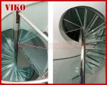 Spiral StaircaseVH35S Glass Railing Tread Glass Aluminum Stair Curved Glass
