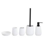 Swirl Polyresin bathroom Countertop sets White color with black parts