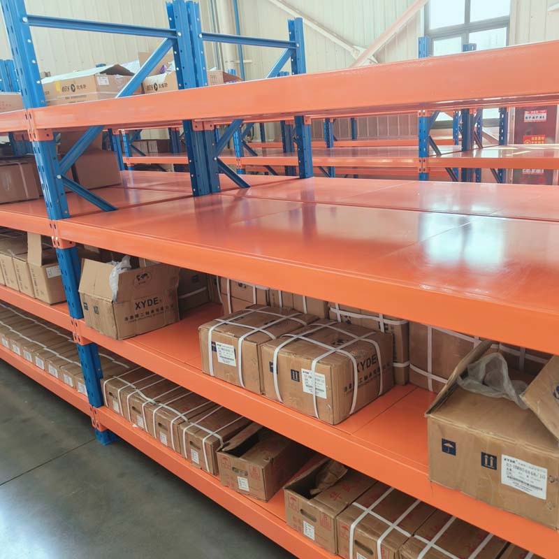 Orange Blue Adjustable Metal Boltless Industrial Shelving And Racks 5 Shelves