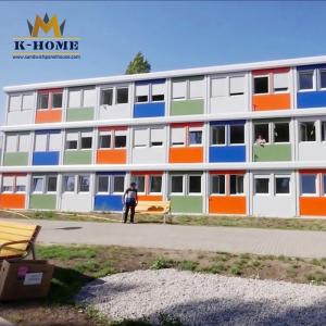 Quality Rock Wall Portable Container Classrooms Three Story School Building wholesale