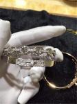 diamonds of double ring bracelet 18kt gold with white gold or yellow gold