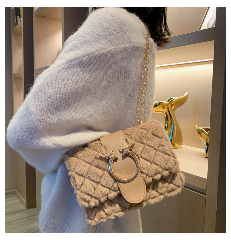 OEM 2024 Fashion Bolsos Luxury Mini Shoulder Messenger Hand Bags Plush Small Square Bag