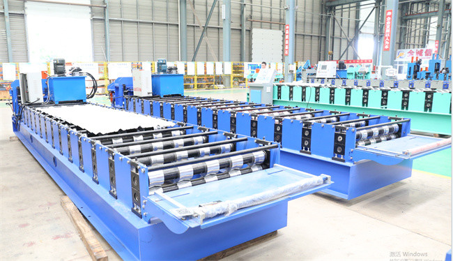 Steel construction glazed tiles manufacturing machine color steel 0.3-0.8mm automatic
