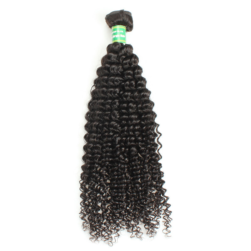 Easy to dye real mink virgin brazilian hair bundles, Curly malaysian hair weft