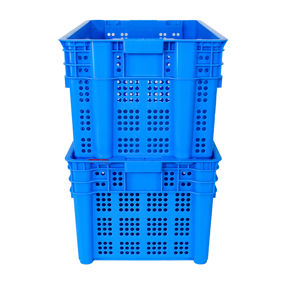 Customized Logo Mesh PP Crate for Stacking and Nesting Agricultural Vented Mesh Box