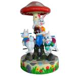 Kiddie horse ride merry-go-round carrousel 6 seats girls game for amusement park