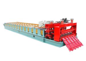 Quality Color Steel Coil Metal Sheet Roof Roll Forming Machine Effective Width 1100mm wholesale