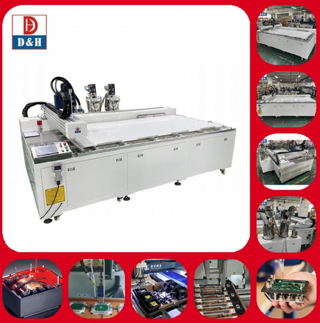 Online Two Component Ab Glue Epoxy Automatic Vacuum Dispensing Potting Robot Ab Epoxy System Two Part Dosing Machine