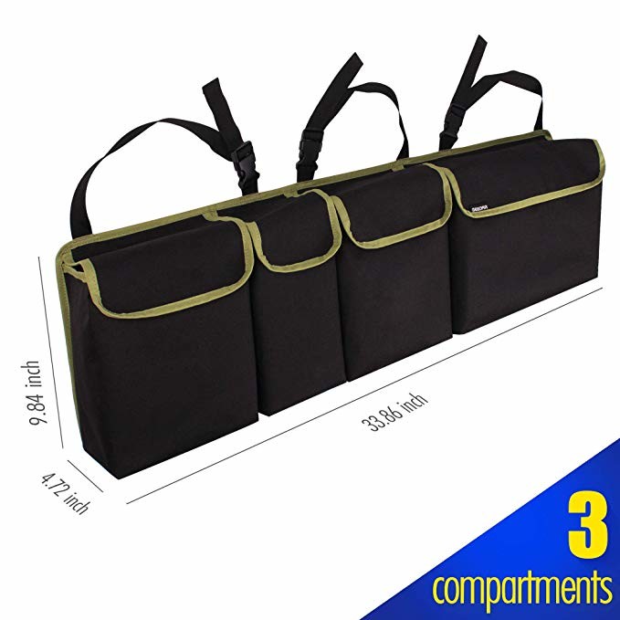 Durable Car Trunk Grocery Organizer , Backseat Trunk Organizer With Lid For SUV Jeep