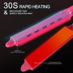 Pink 1.5 Inch 2 In 1 Titanium Plate Hair Straightener For All Hair