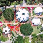 Waterproof Geodesic Dome Tent Aluminum Frame UV Resistance Cover