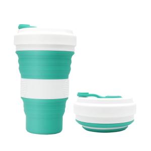 Quality Food Grade Leak Proof 550ML Collapsible Silicone Mug wholesale