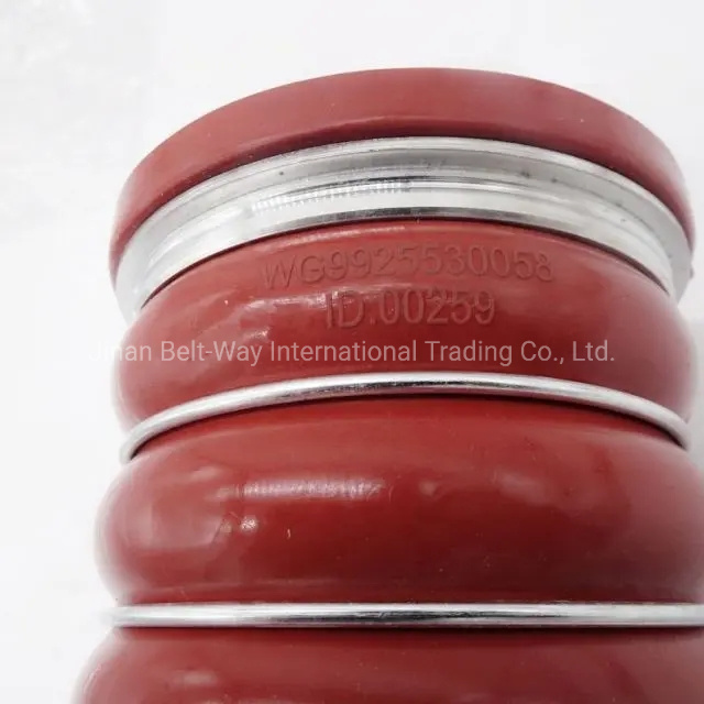 Red HOWO Truck Parts Intercooler Hose Wg9925530058 for Sinotruk Engine
