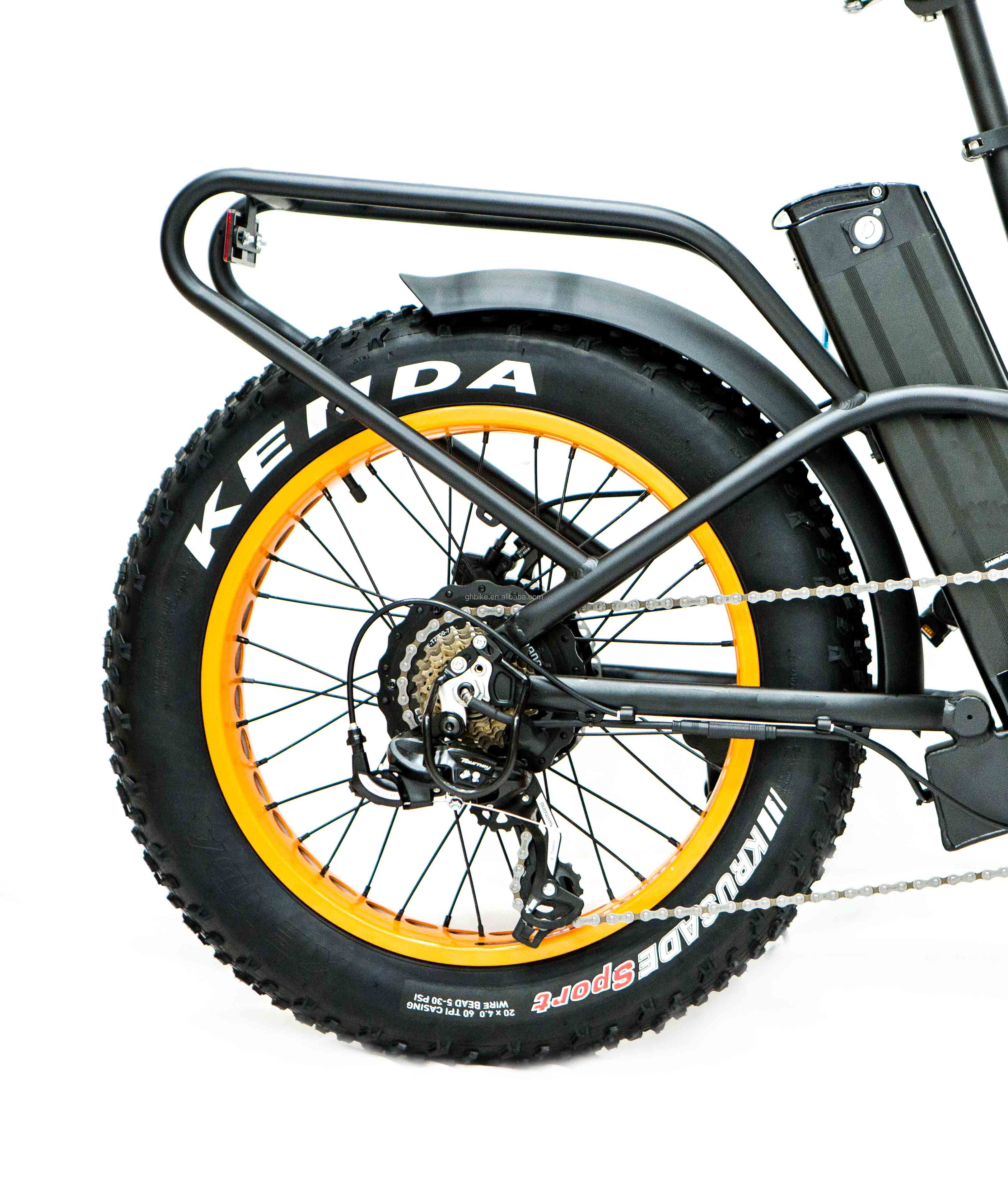 20*4" Rear Hub Motor 48V 1000W 50KM/H 14AH Lithium Battery Full Suspension Electric Folding Bike