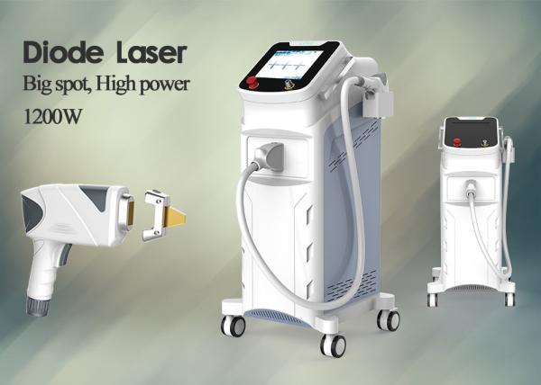 Full Body Diode Laser Hair Removal Machine 1200W High Power 10 * 15mm 15 * 30mm