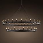 Wrought iron Chandelier art retro industrial Black LOFT restaurant bar clothing