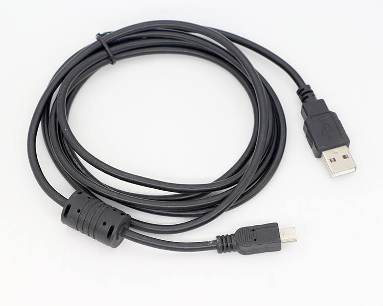 1.5m USB A To Mini B 5PIN USB 2.0 Data Charging OTG Cable with Ferrite