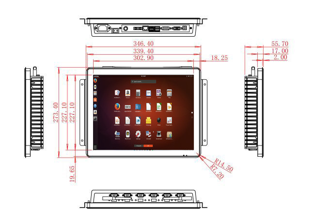 15-Inch Linux Touch Display for Industrial HMI and Factory Automation