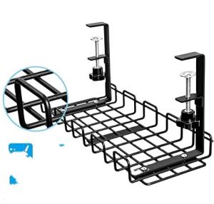 Quality Sturdy Metal Wire Organizer Under Desk Basket Desk Wire Management Cable Tray for Off wholesale