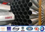 Round Tapered Galvanised Steel Power Transmission Poles / Electrical Power Pole