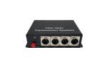 4 Channel Forward XLR Balanced Audio to Fiber Converter,broadcasts quality audio