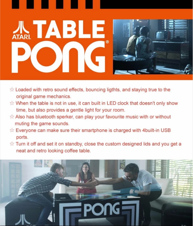 Black ONG TABLE Redemption Arcade Machines Coffee Bar Table
