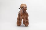 Large Painted Wood Dog Sculpture Harmless Ornaments Crafts